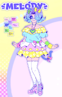 Art of Melody, a pastel Decora OC.
