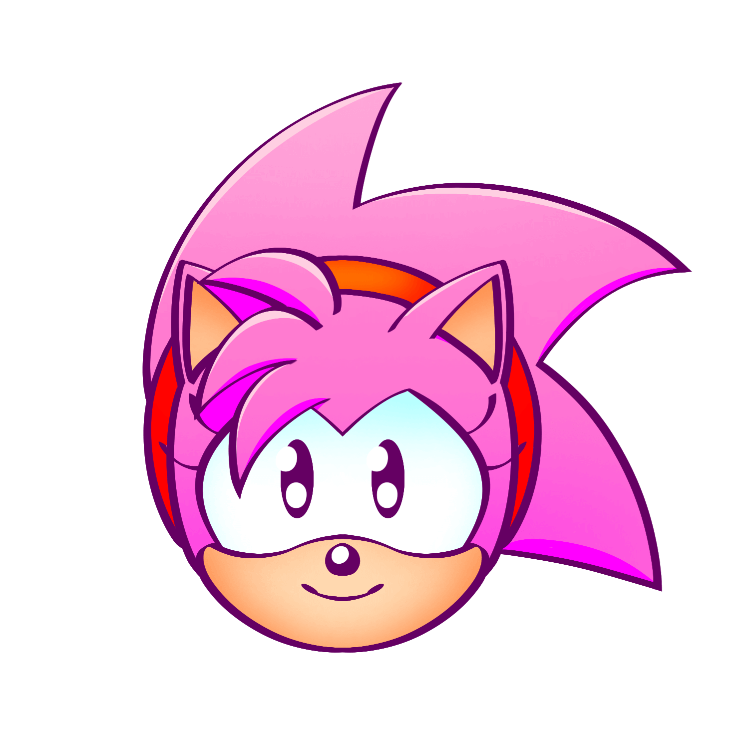 Fan art of Amy Rose from Sonic The Hedgehog.