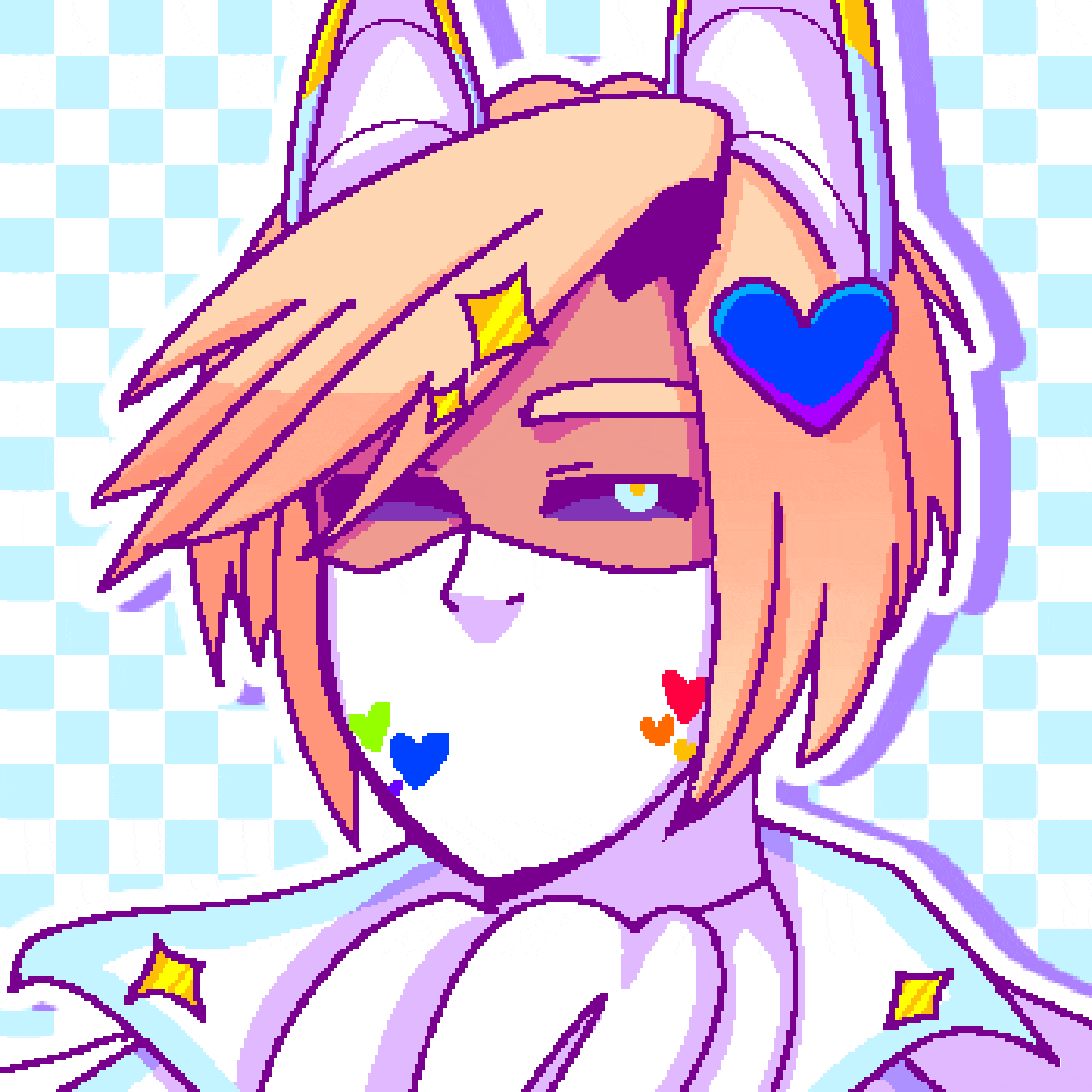 Pixel art of AUX-V3, a Sweet Ouji OC.