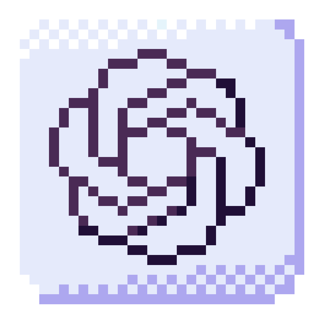 Pixel art of the ChatGPT logo.