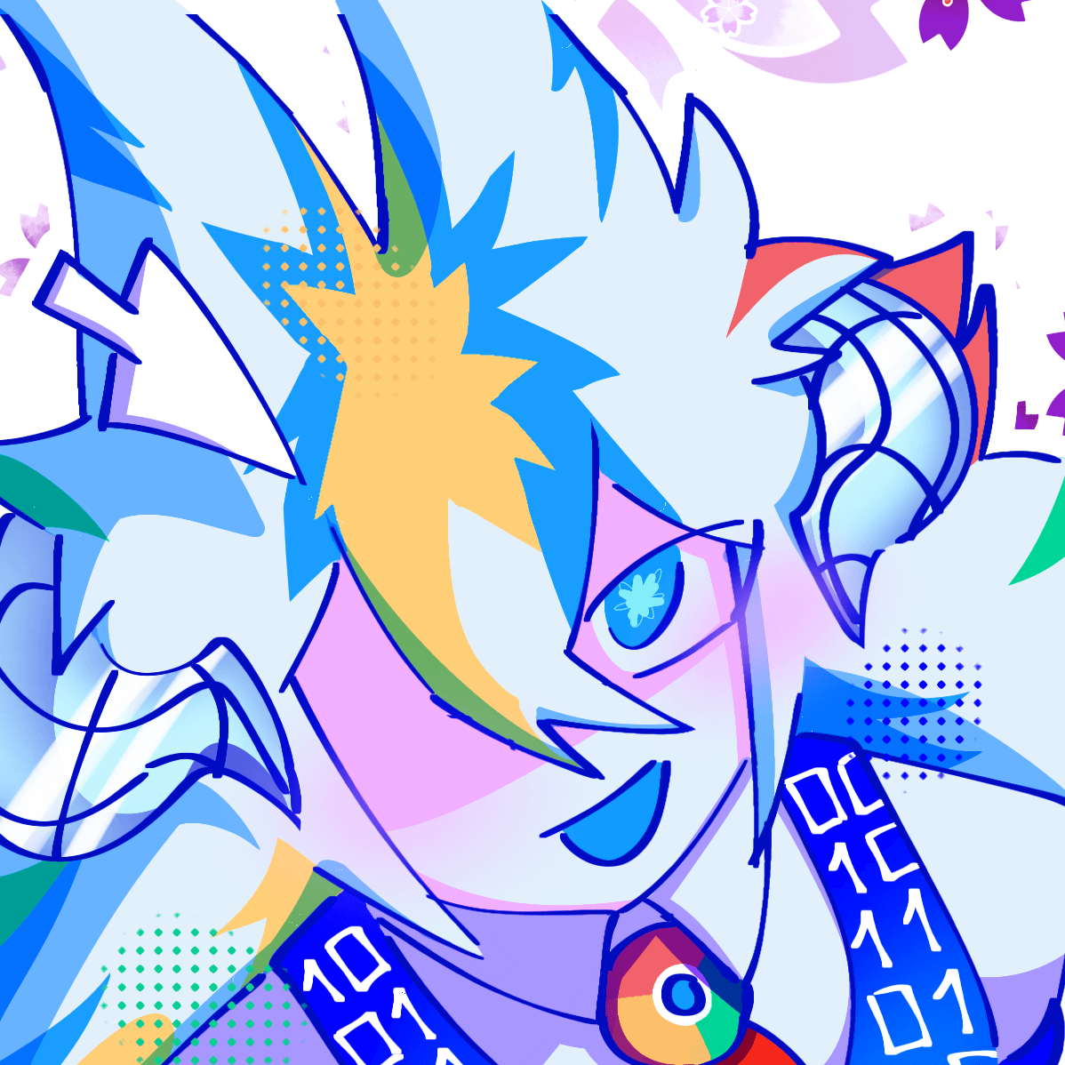 Fan art of Chrome, an OC.