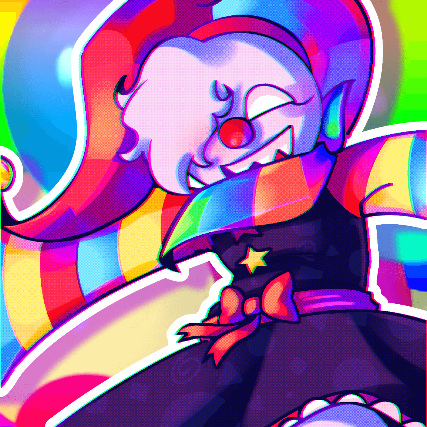 Fan art of Circa, a clown OC.