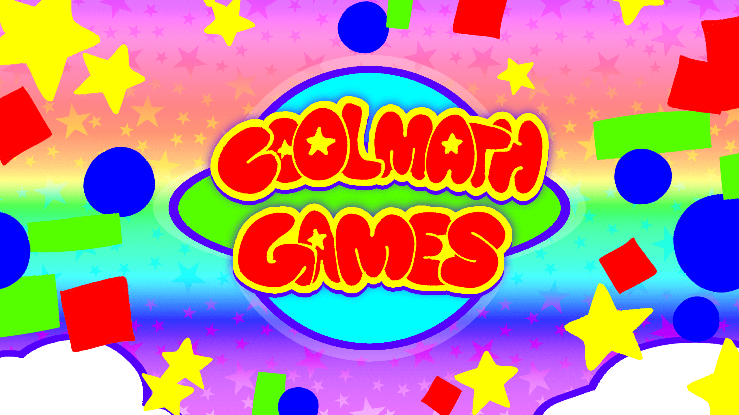 Fan art of the CoolMathGames logo in a kidcore aesthetic.