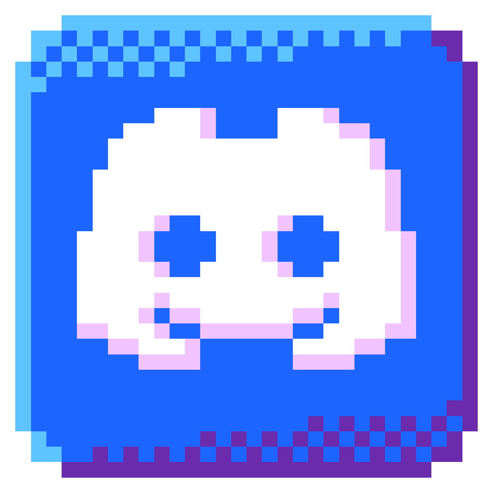 Pixel art of the Discord logo.