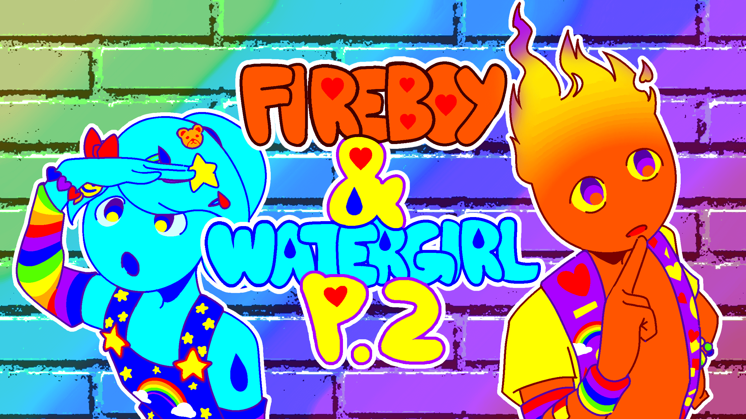 Fan art of Fireboy and Watergirl from CoolMathGames