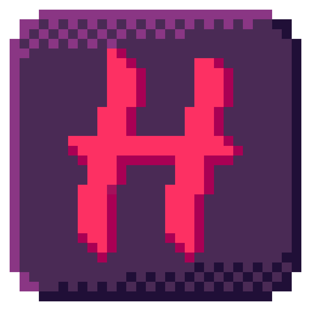 Pixel art of the Hydra logo.