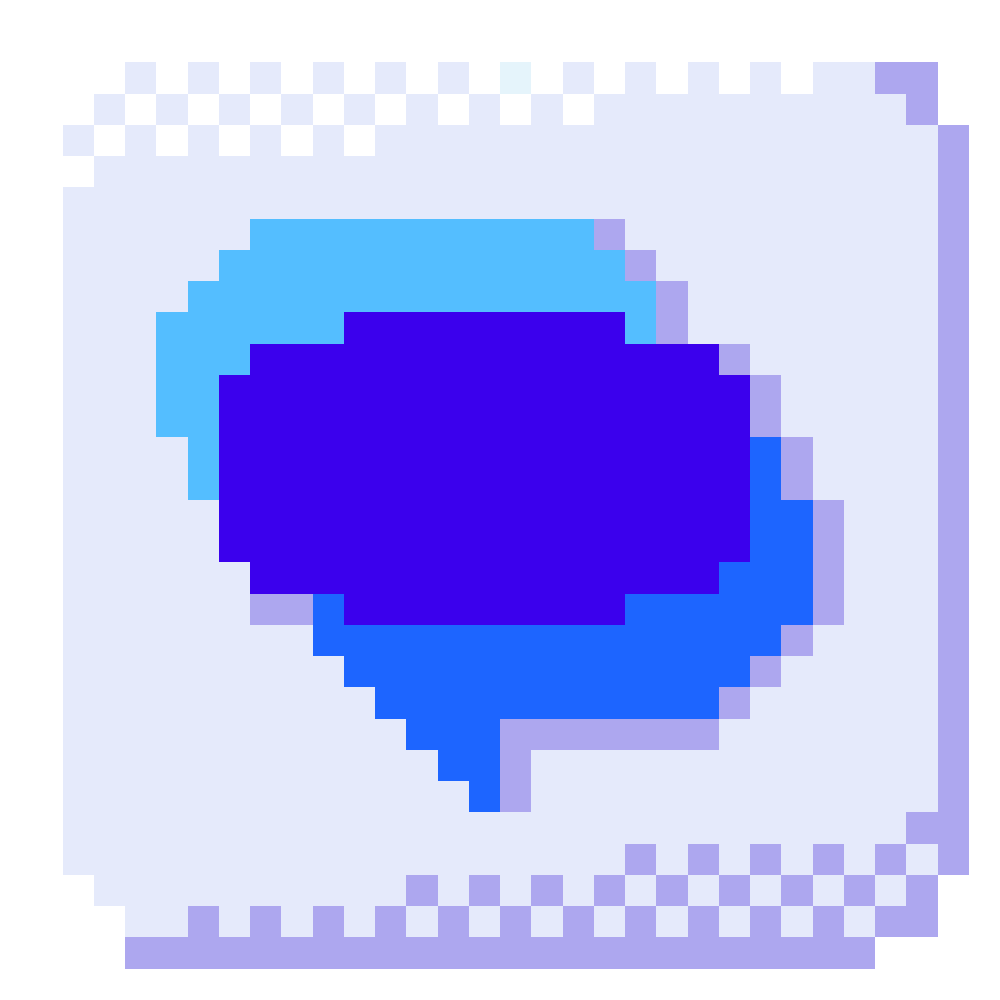 Pixel art of the Samsung Messages logo.