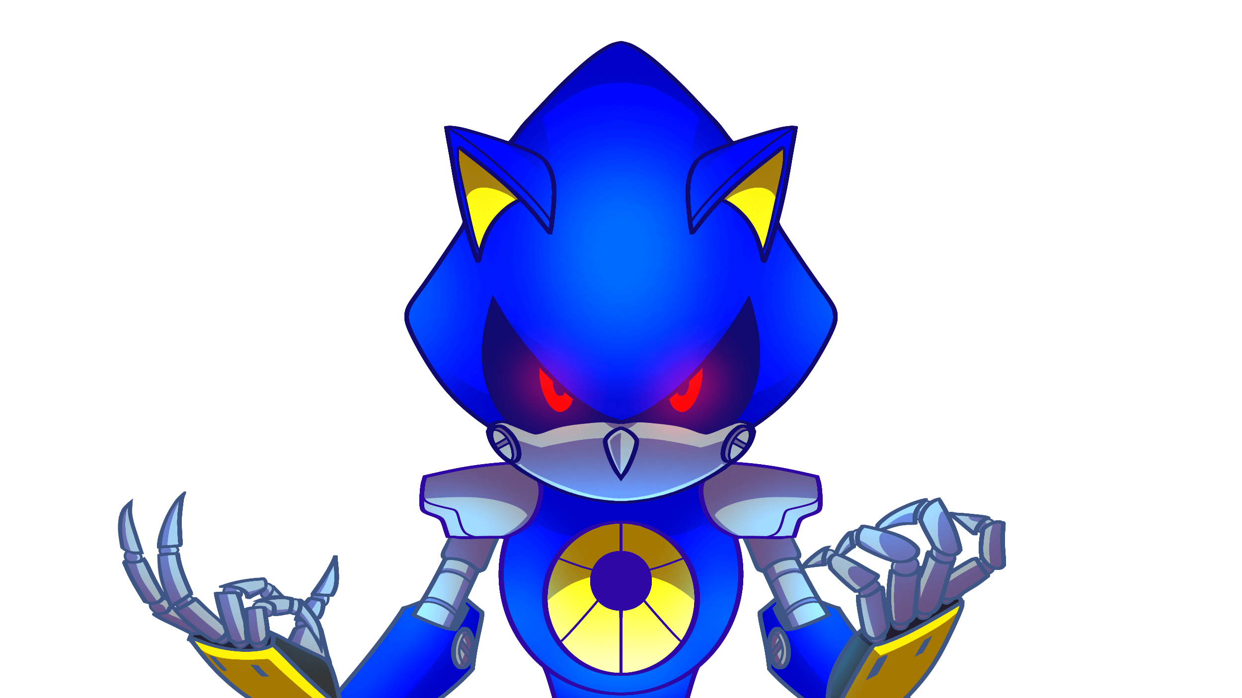 Fan art of Metal Sonic from Sonic The Hedgehog.