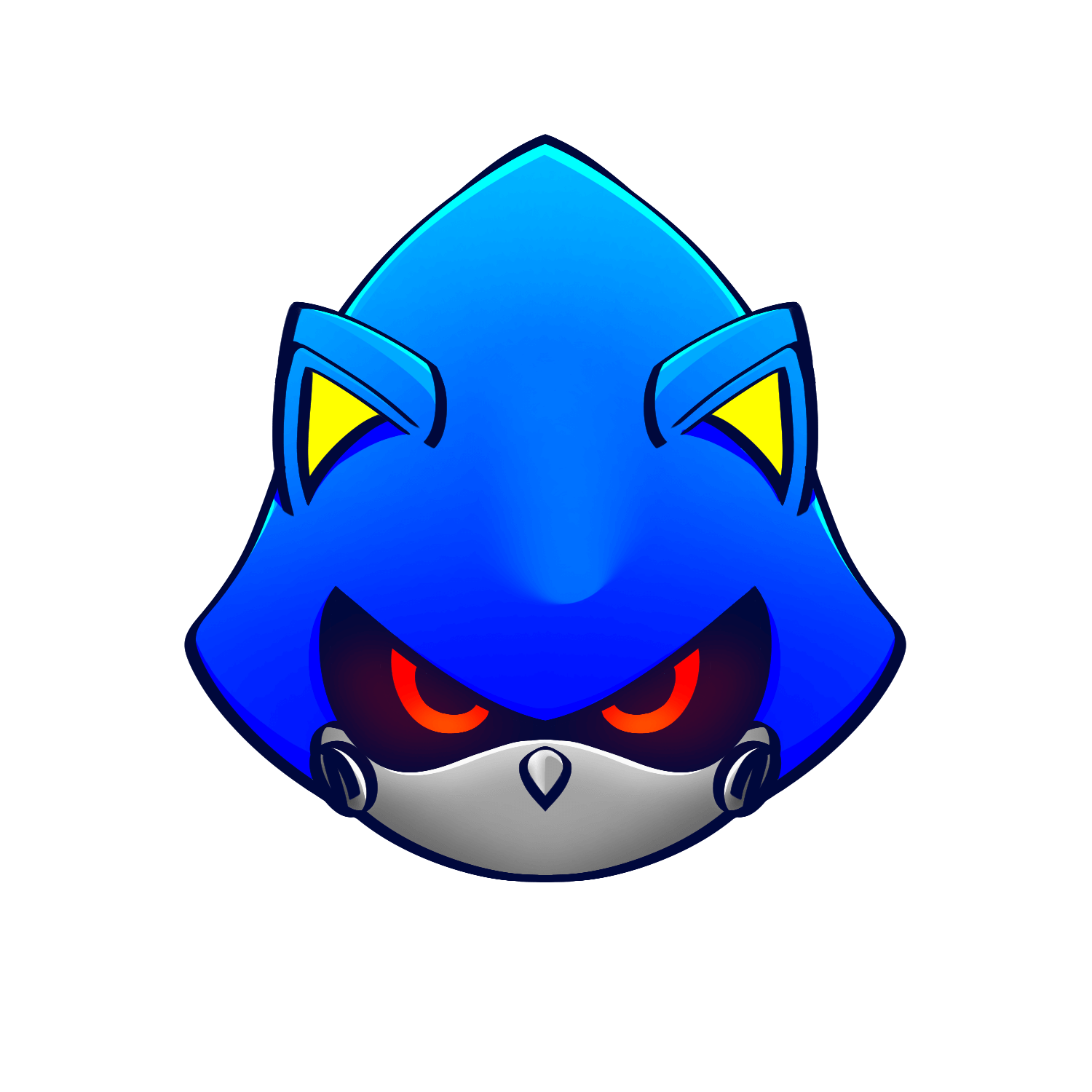 Fan art of Metal Sonic from Sonic The Hedgehog.
