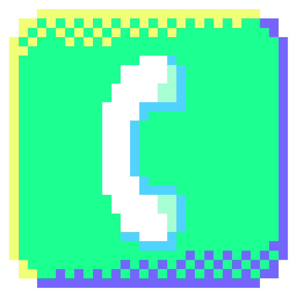 Pixel art of the Phone logo.