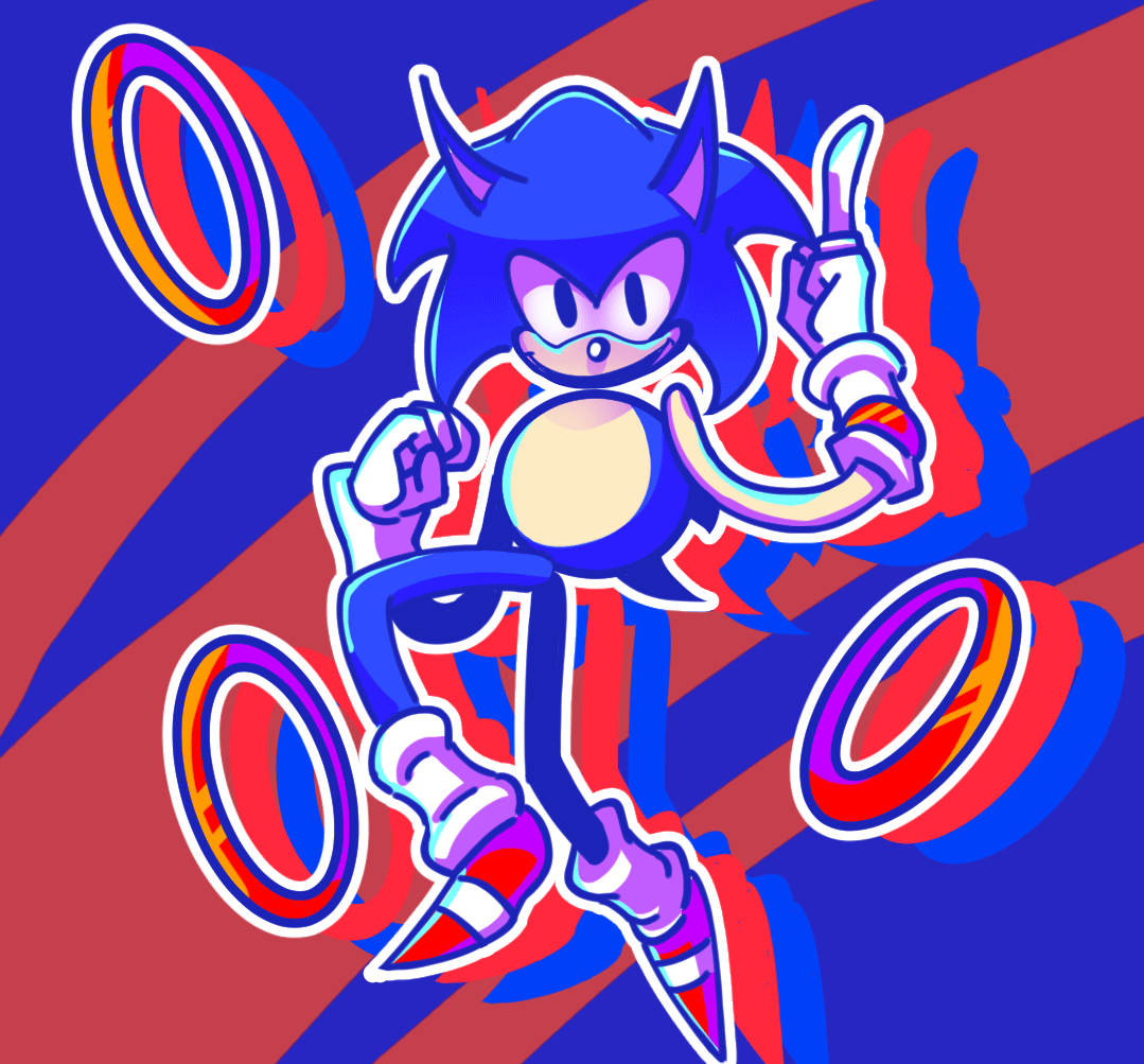 Fan art of Rewrite, a Sonic Creepypasta.