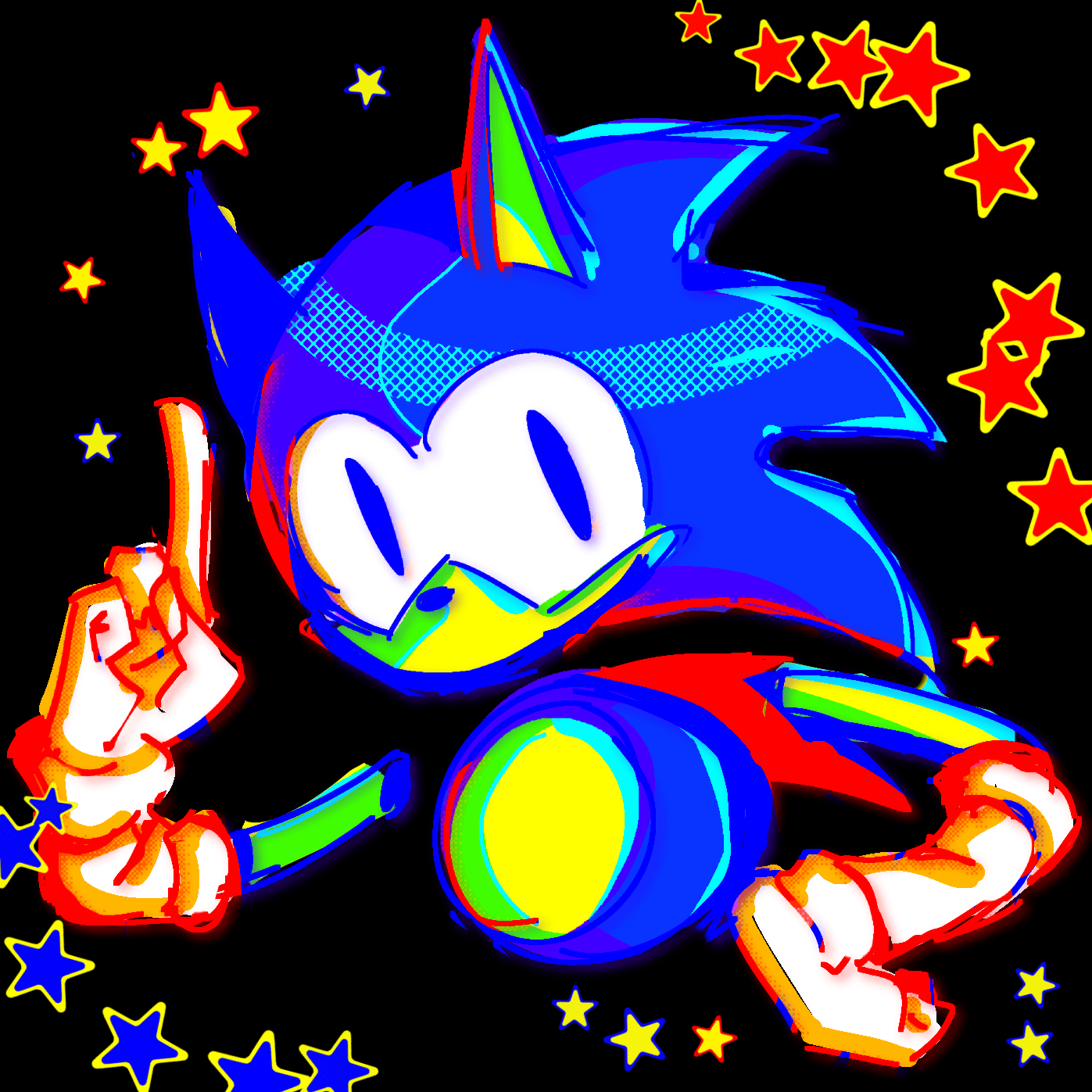 Fan art of Rewrite, a Sonic Creepypasta.