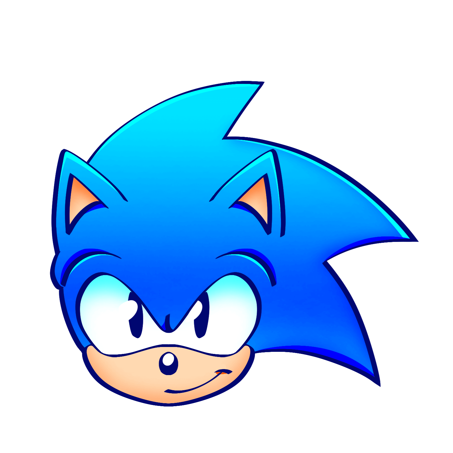 Fan art of Sonic The Hedgehog.