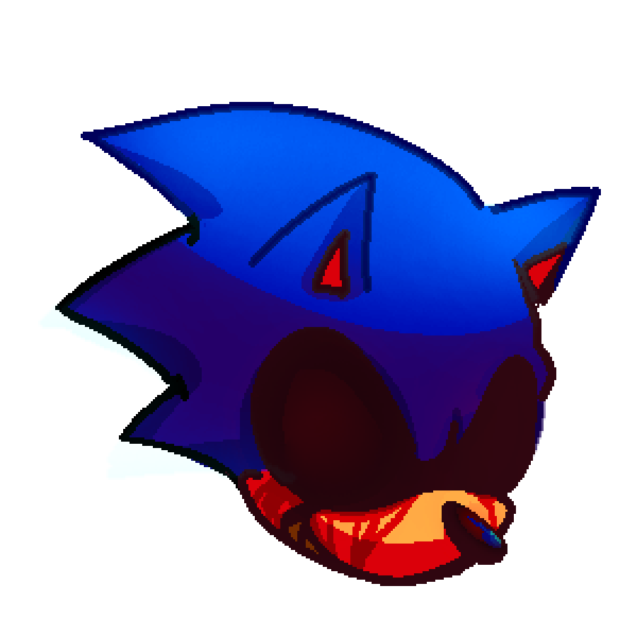 Pixel fan art of Sonic.EXE, the first Sonic Creepypasta.