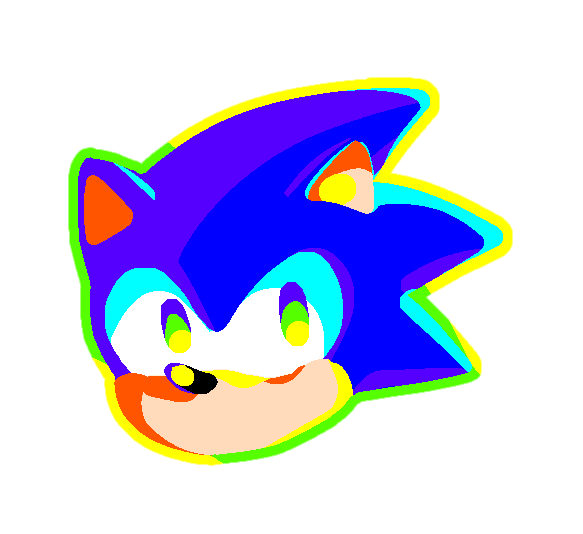 Fan art of Sonic The Hedgehog.