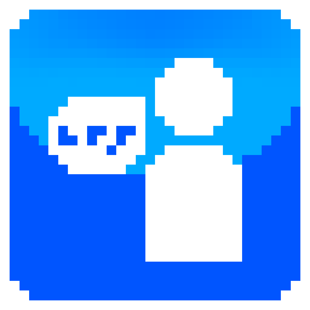 Pixel art of the SpaceHey icon.