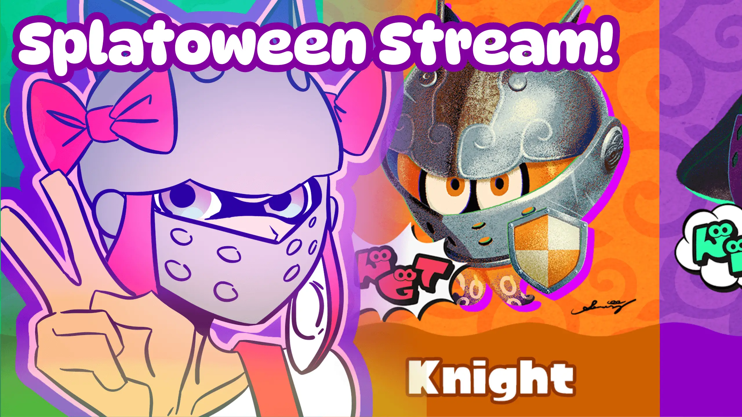 Thumbnail art for a Splatoon YouTube video.