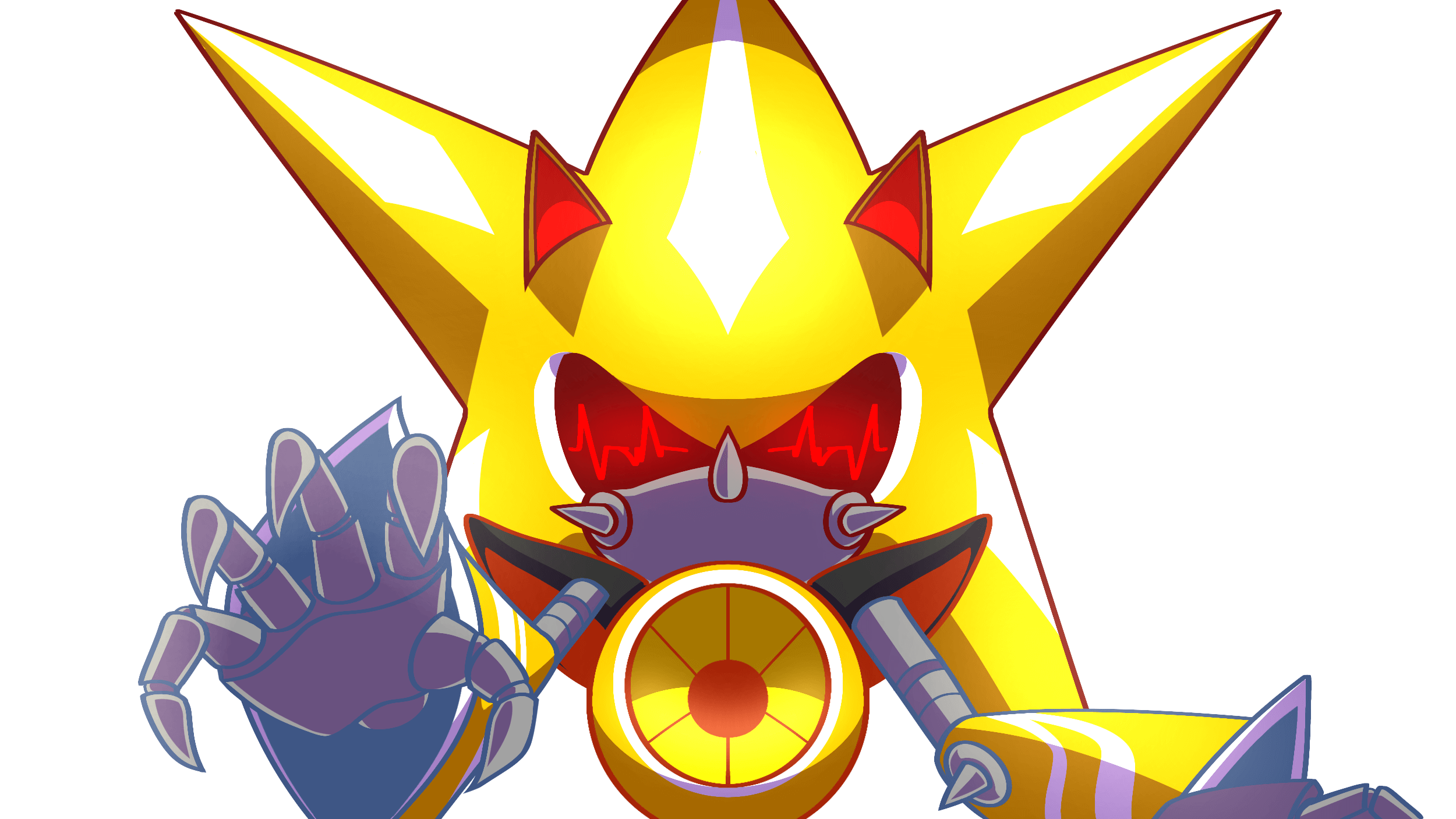 Fan art of Super Neo Metal Sonic from the IDW comics.
