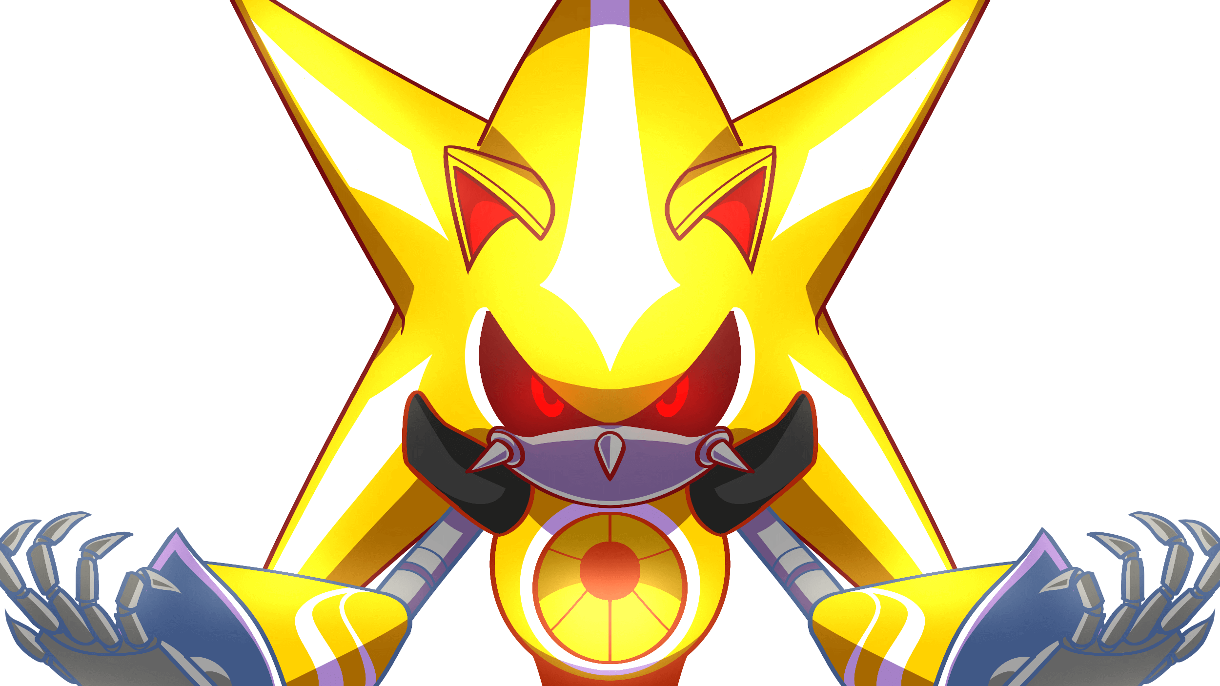 Fan art of Super Neo Metal Sonic from the IDW comics.