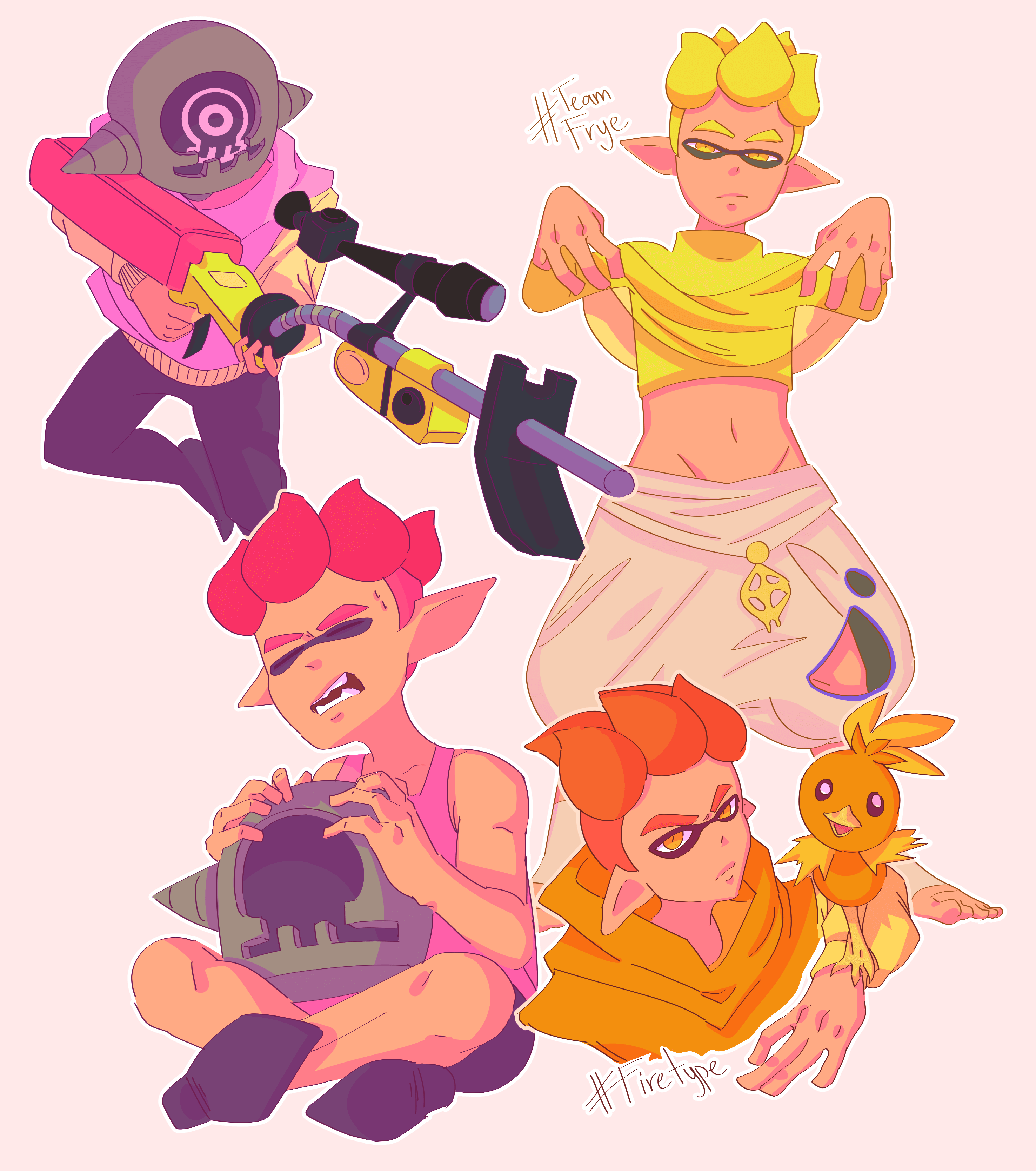 Fan art of a Splatoon OC, Watcher.