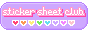 Sticker Sheet Club button.