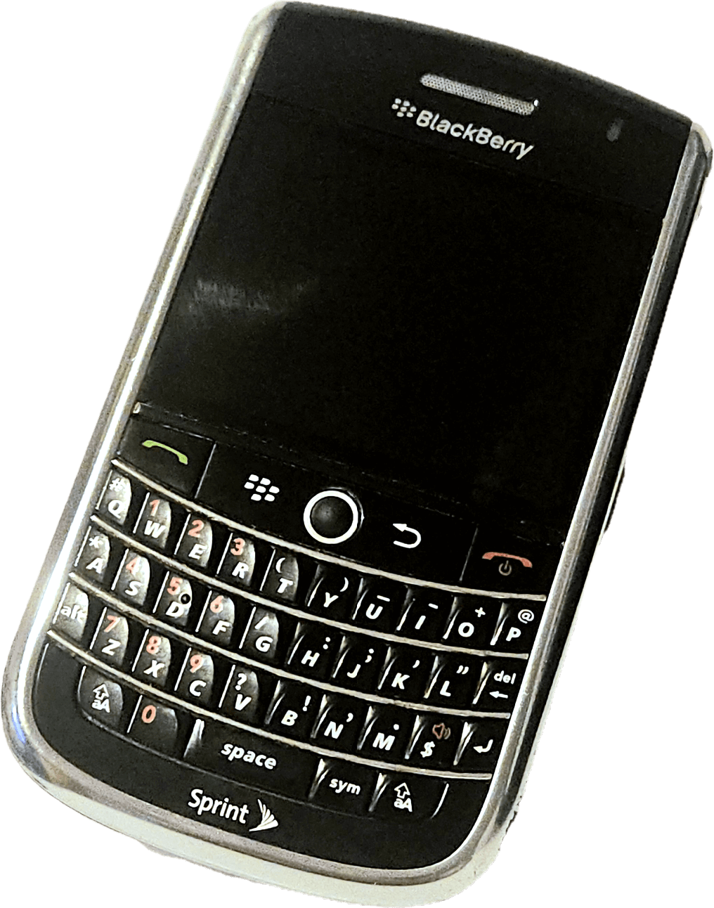 A picture of a Blackberry phone.