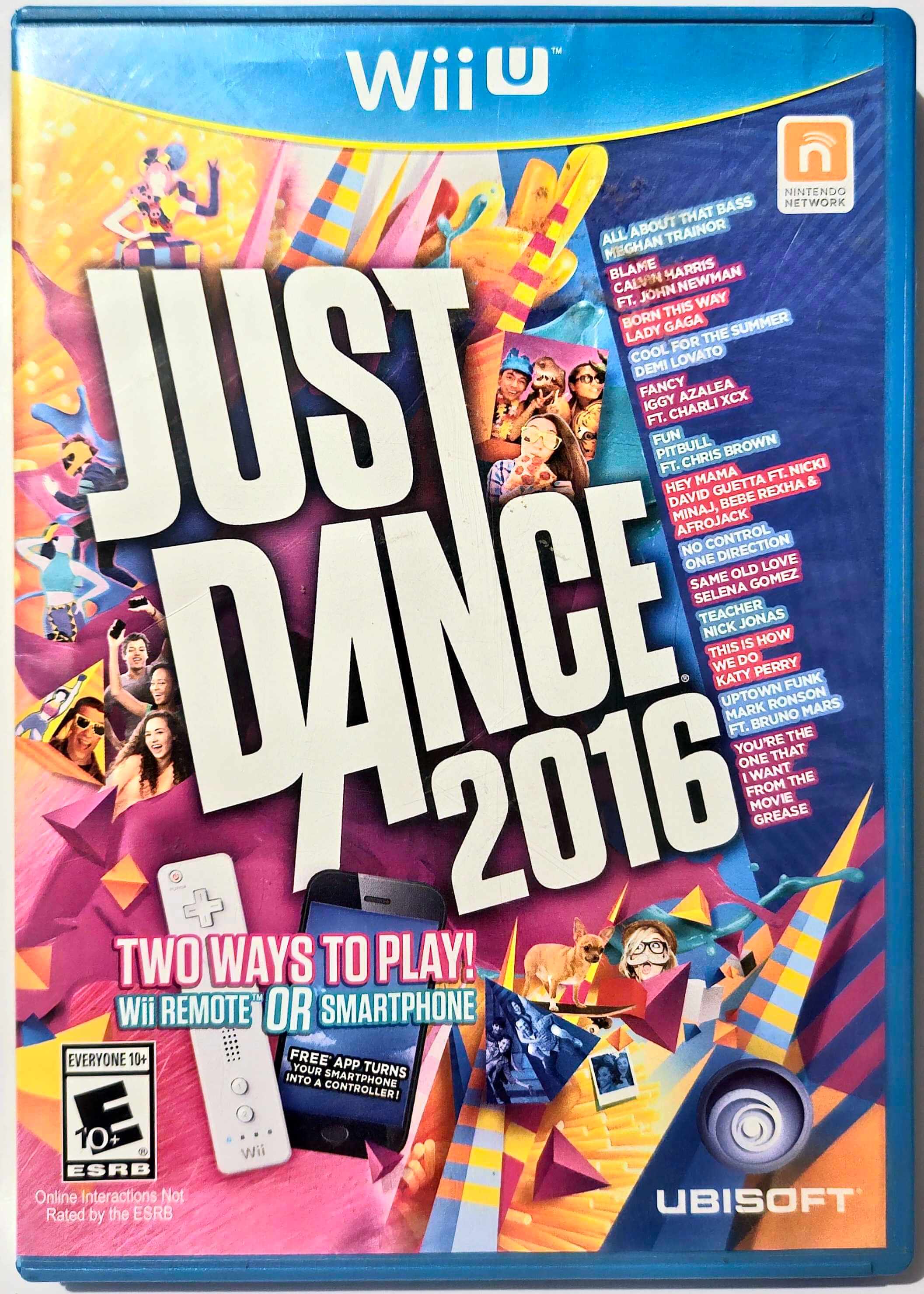 A picture of the Just Dance 2016 game case.