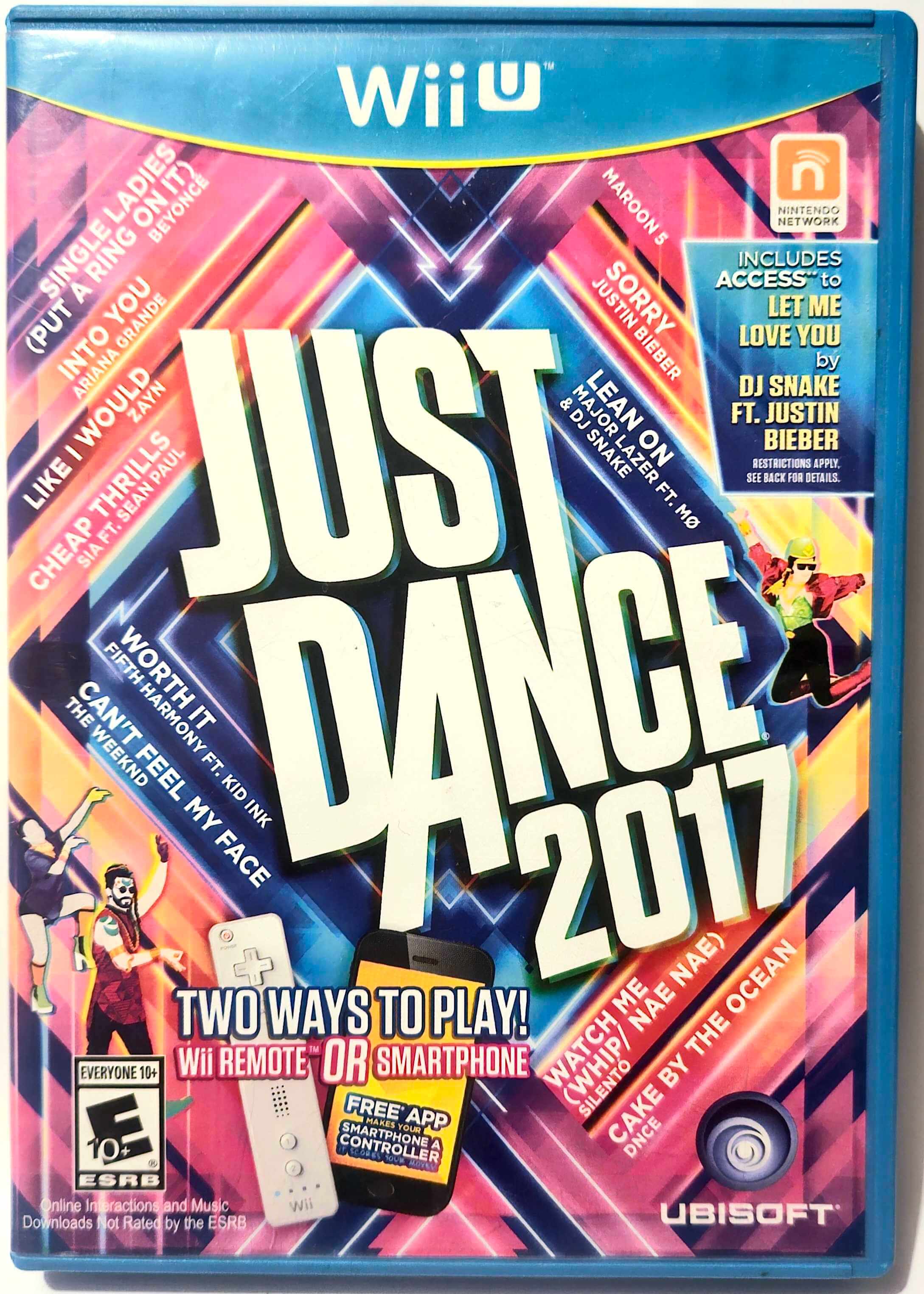 A picture of the Just Dance 2017 game case.
