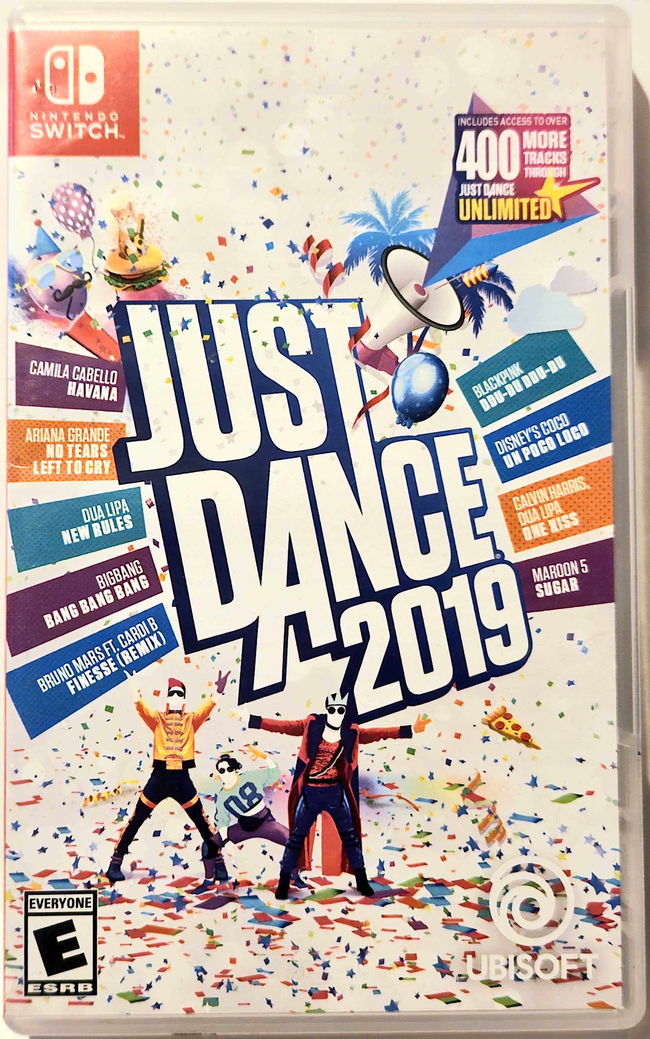 A picture of the Just Dance 2019 game case.