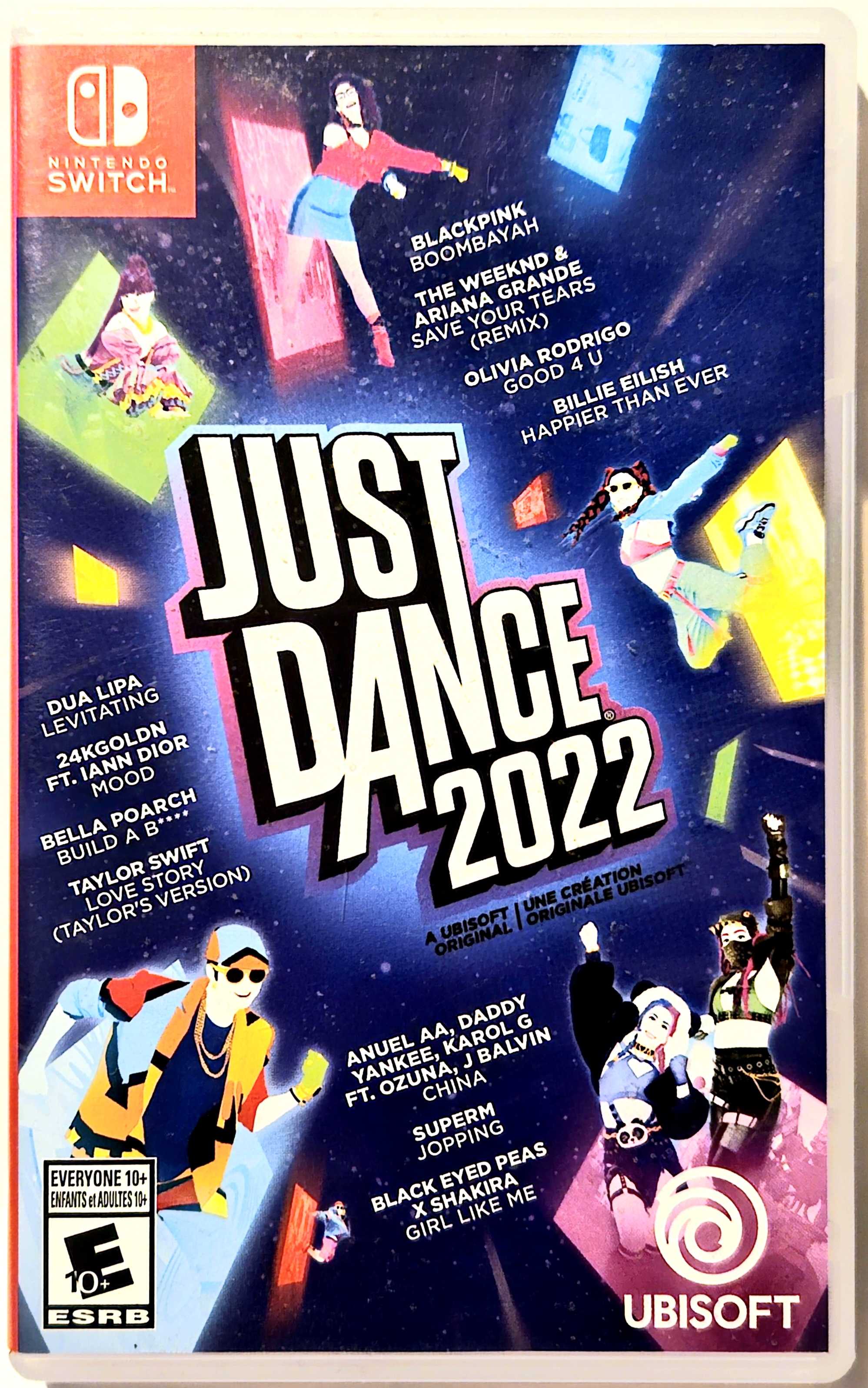 A picture of the Just Dance 2022 game case.