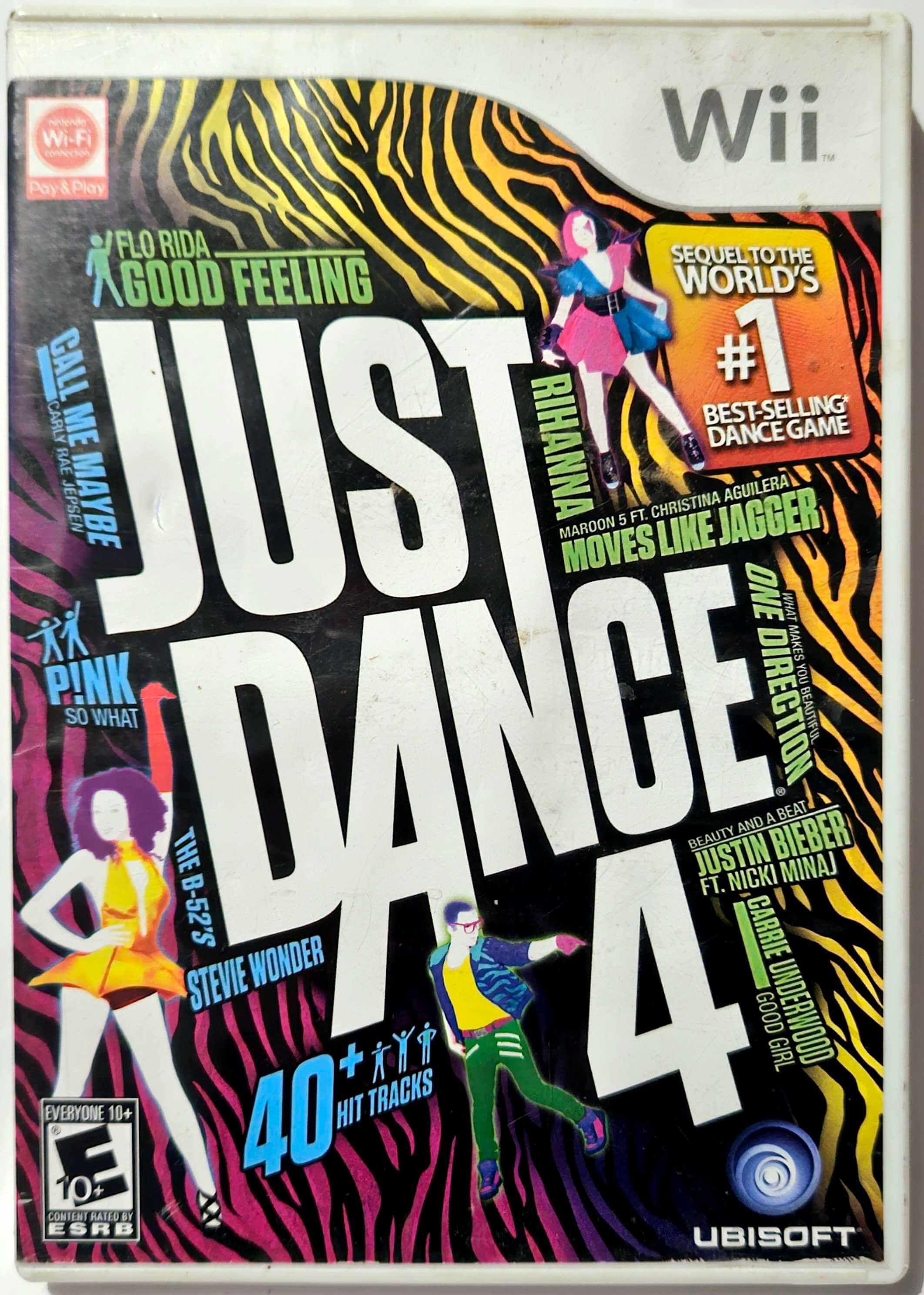 A picture of the Just Dance 4 game case.