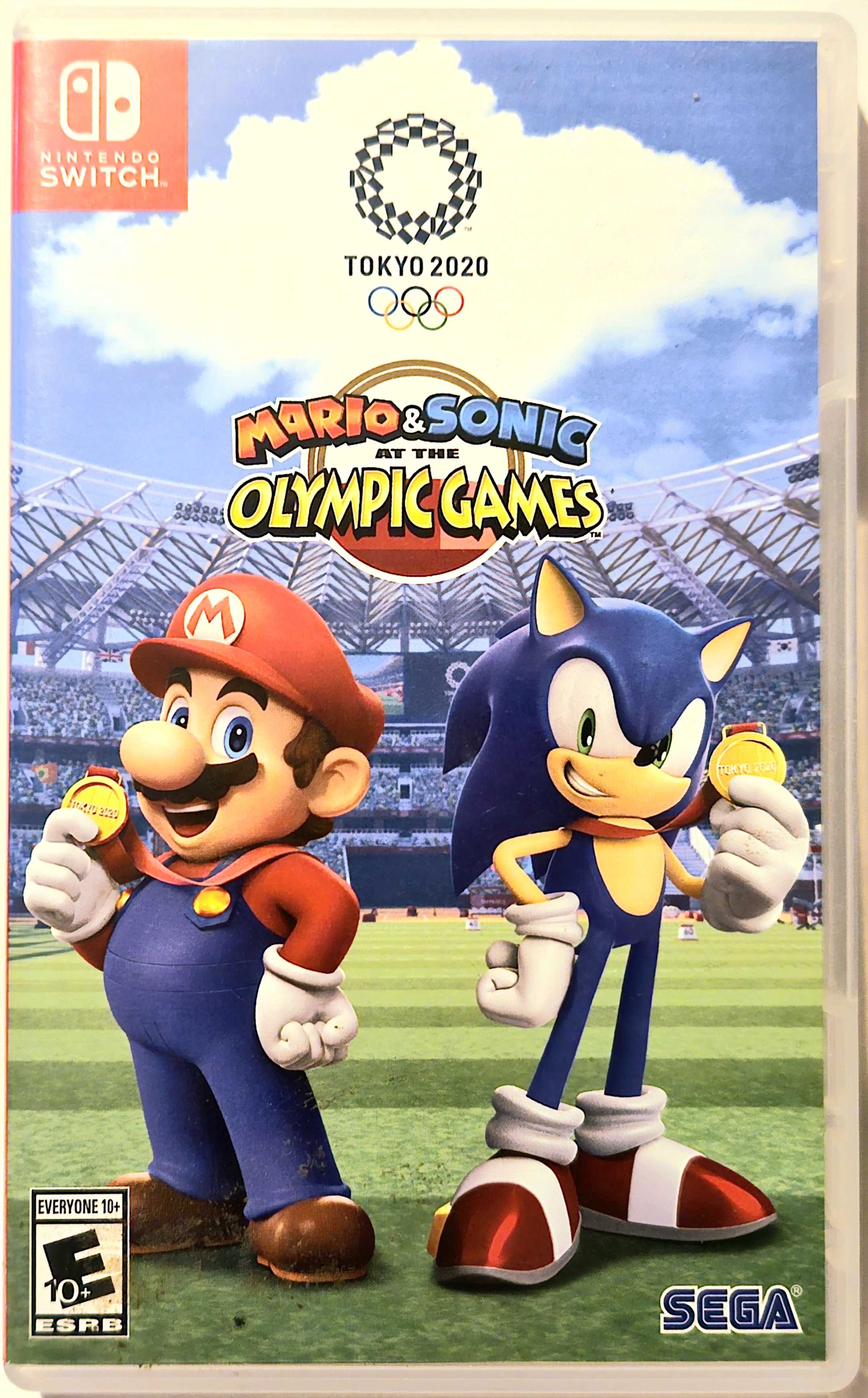 A picture of the Mario & Sonic at the Olympic Games Tokyo 2020 game case.