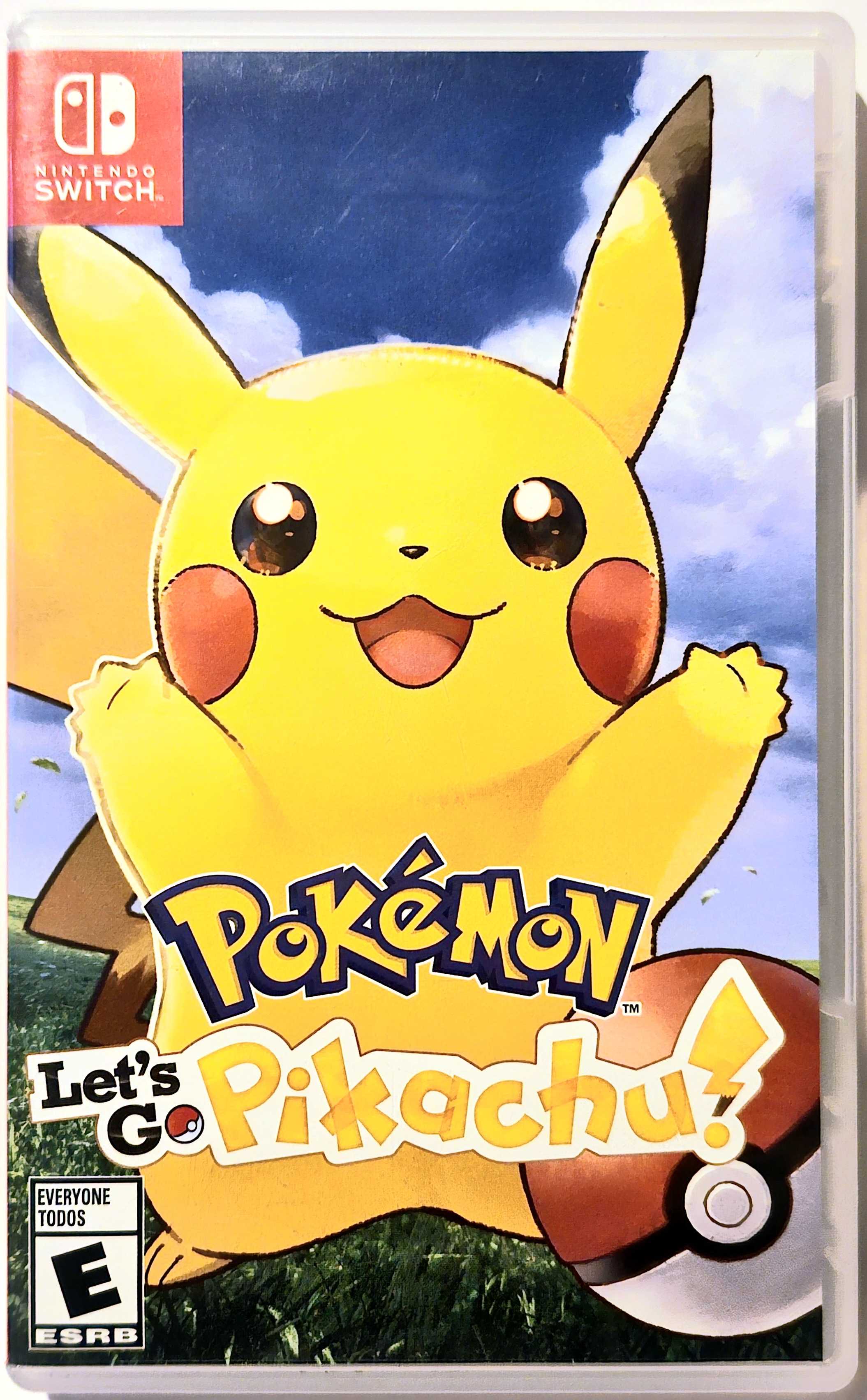 A picture of the Pokémon: Let's Go, Pikachu! game case.