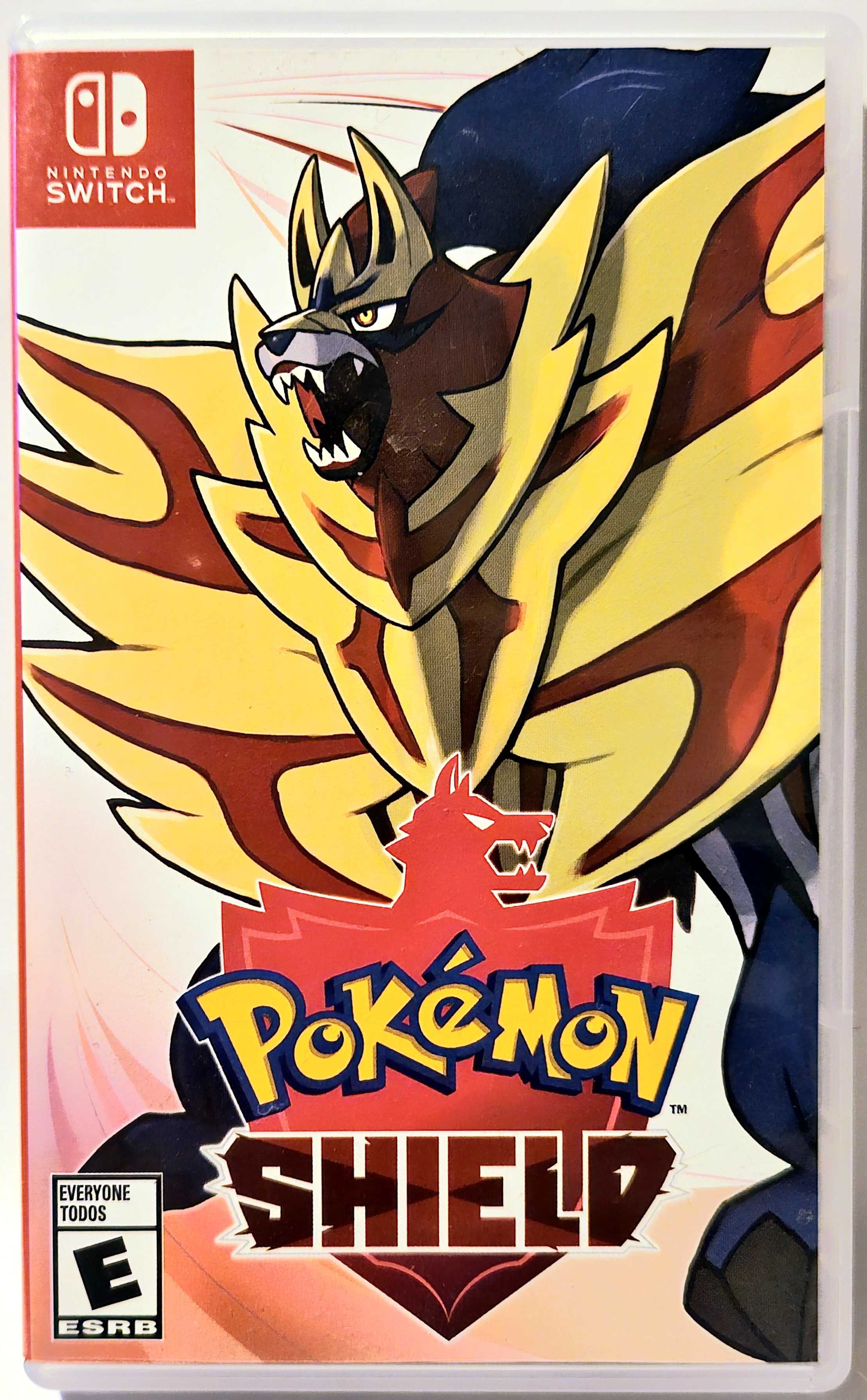 A picture of the Pokemon Shield game case.