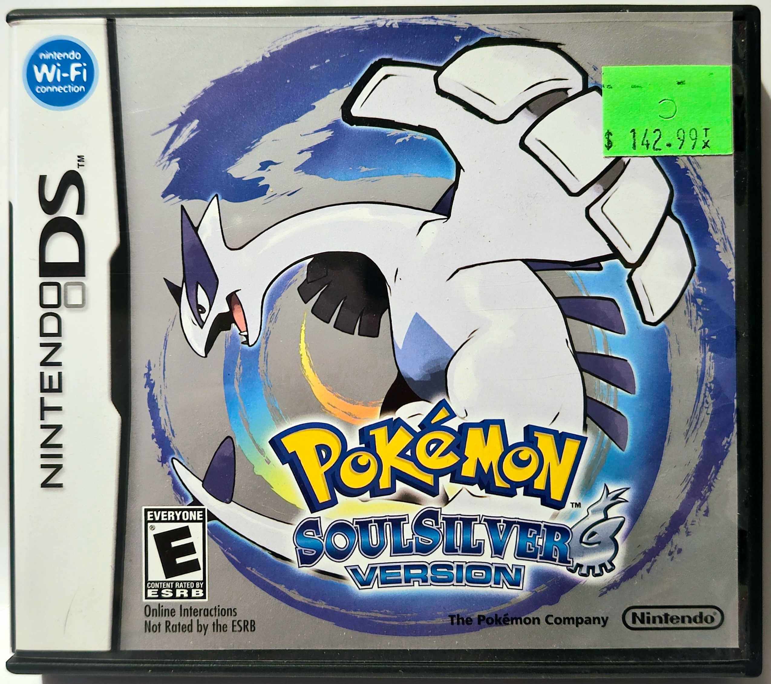 A picture of the Pokemon SoulSilver game case.