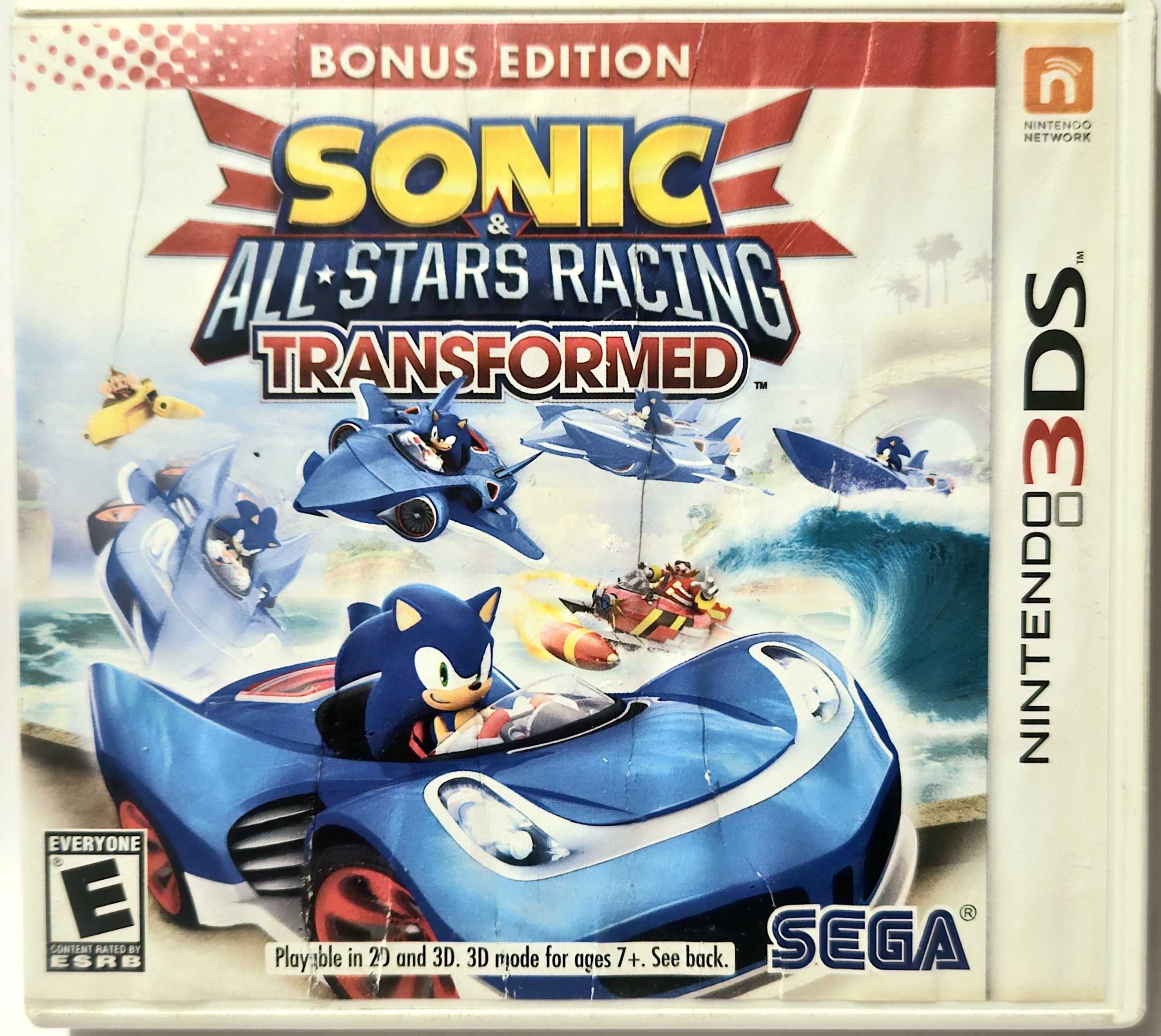 A picture of the Sonic & All-Stars Racing Transformed game case.