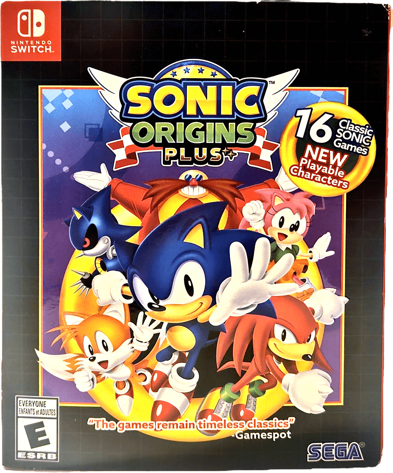 A picture of the Sonic Origins Plus game case.