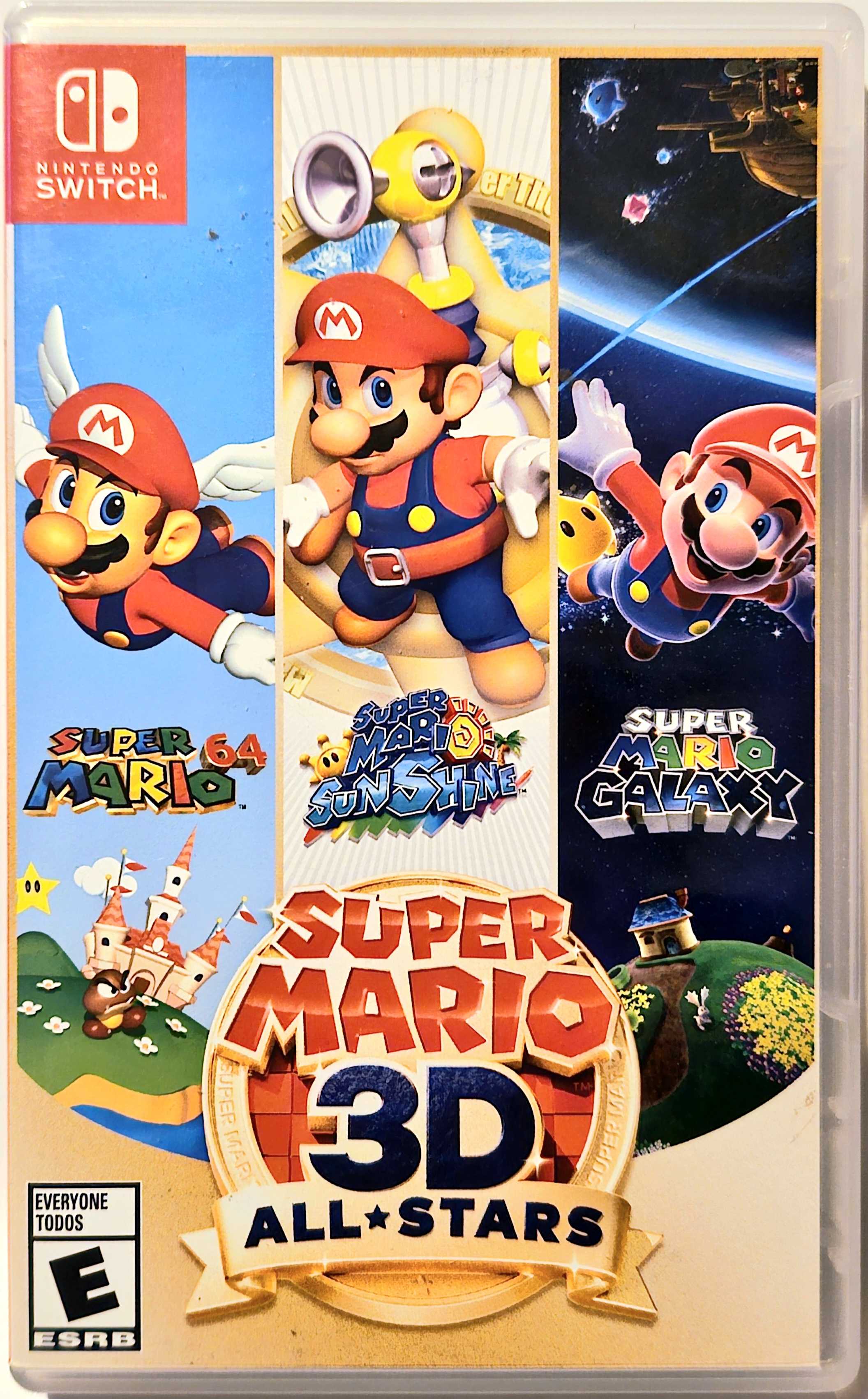 A picture of the Super Mario 3D All-Stars game case.