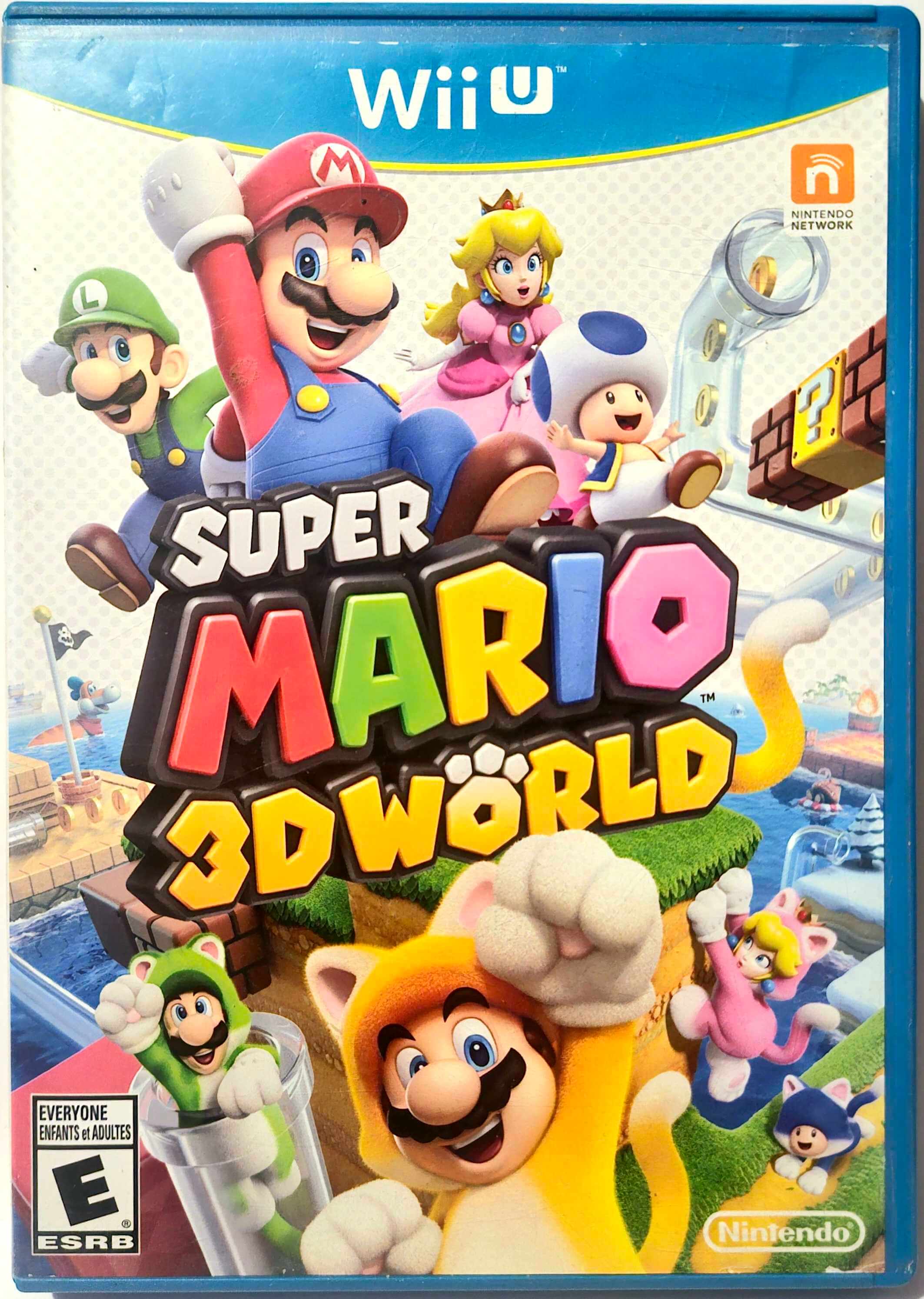 A picture of the Super Mario 3D World game case.