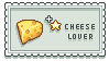 Cheese Lover stamp.