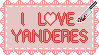 I Love Yanderes stamp.