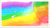 Rainbow stamp.