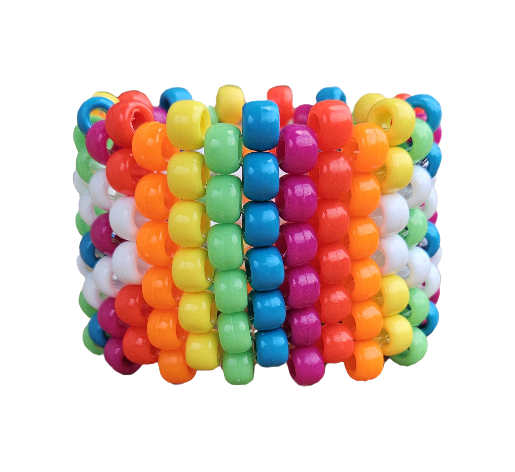 Rainbow Heart Kandi Cuff 2