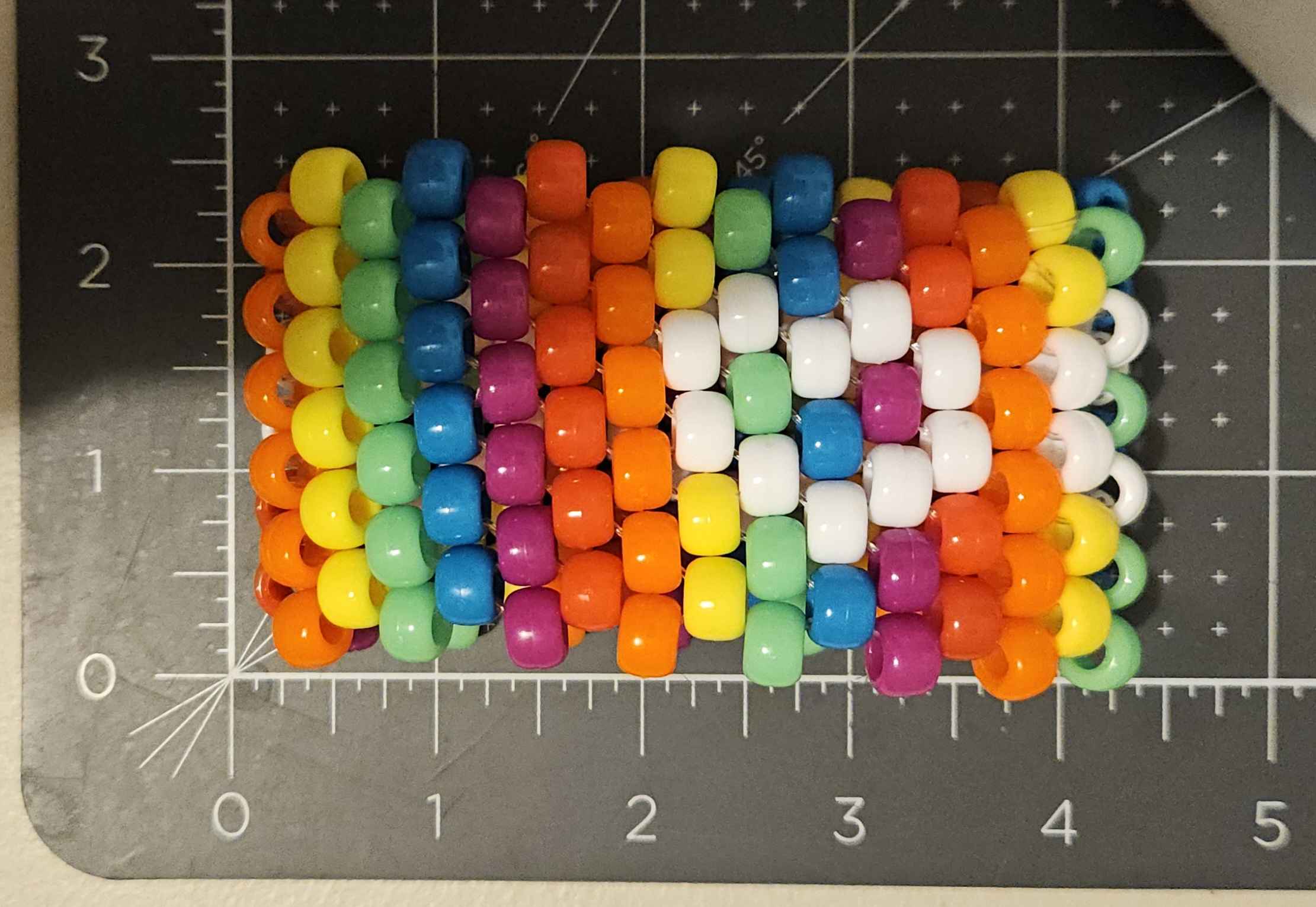 Rainbow Heart Kandi Cuff 3